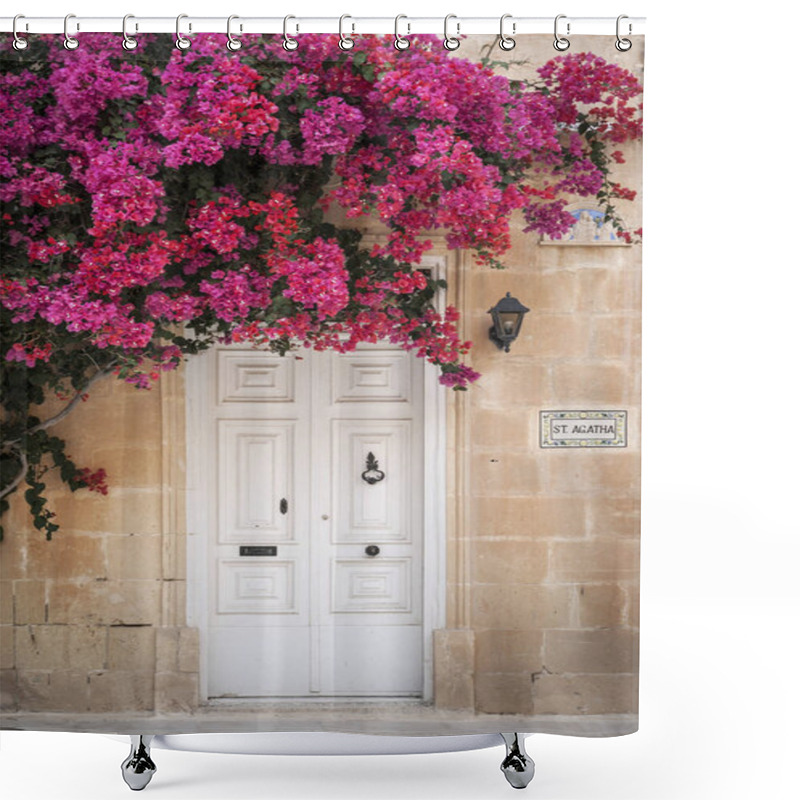 Personality  Door Architecture Detail In Mdina Old Town Of Rabat Malta Shower Curtains