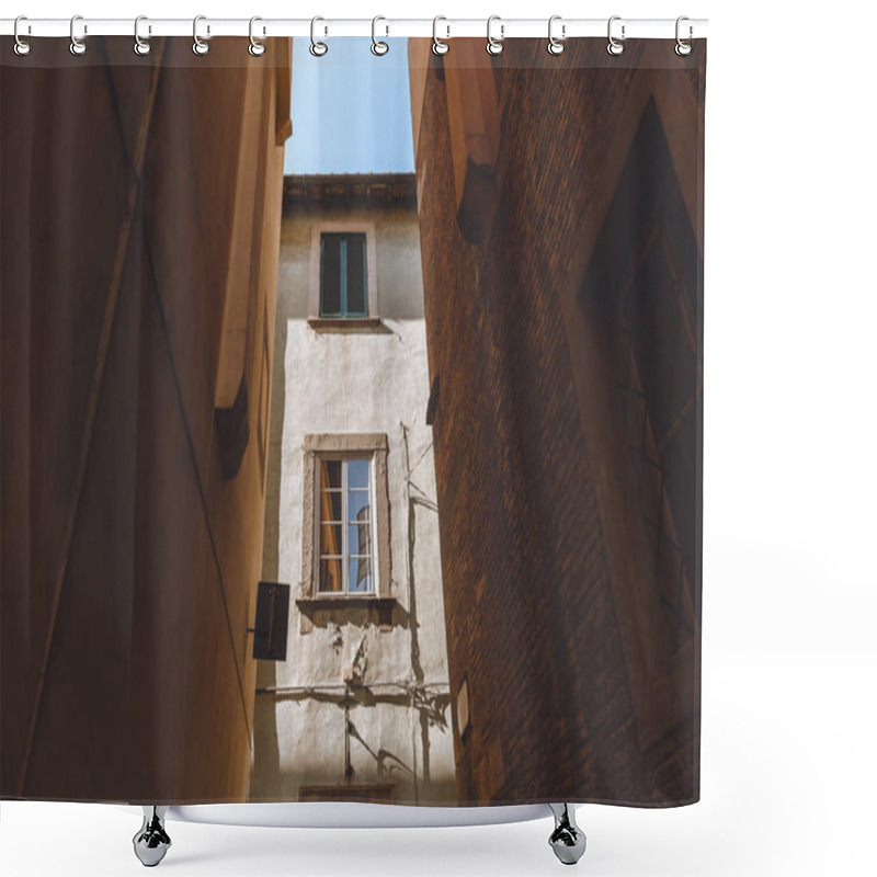 Personality  Alley With Old Historical Buildings In Pisa City, Italy  Shower Curtains