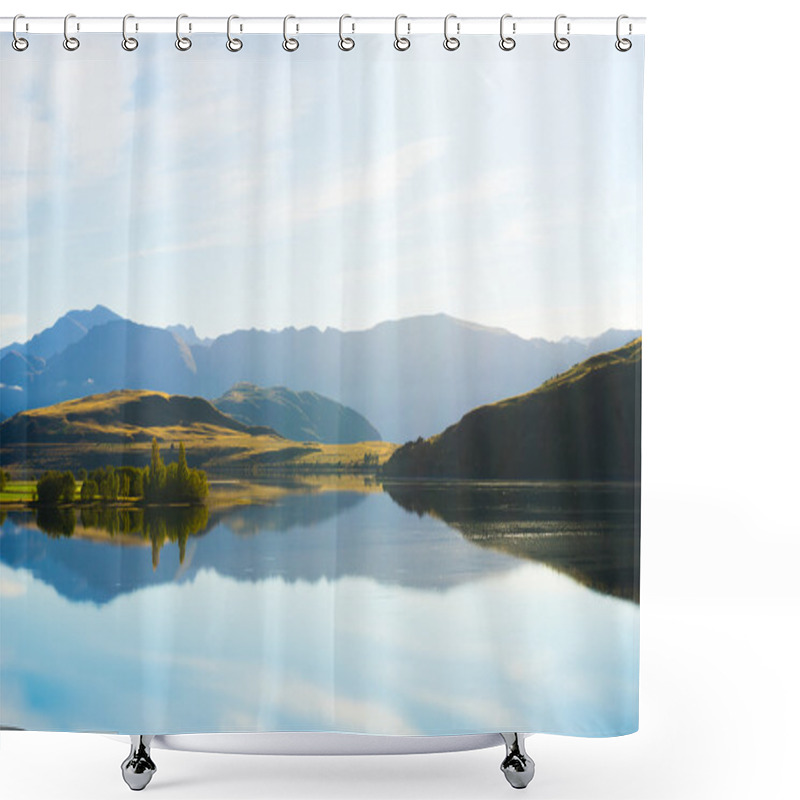 Personality  New Zealand Alps And Lake Shower Curtains