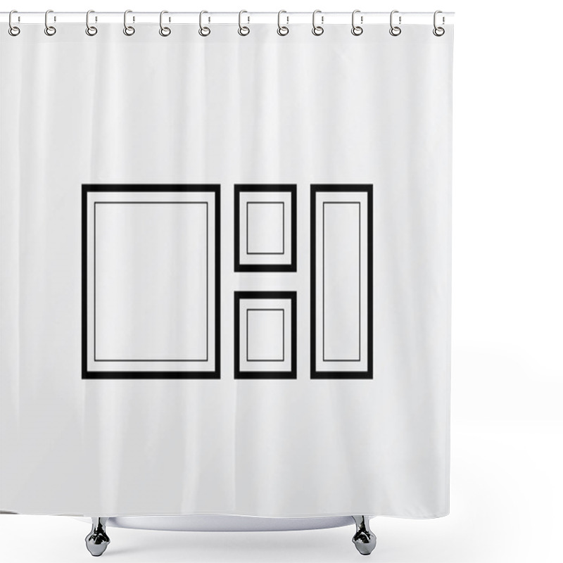 Personality  Picture Frame Vector. Photo Art Gallery Shower Curtains