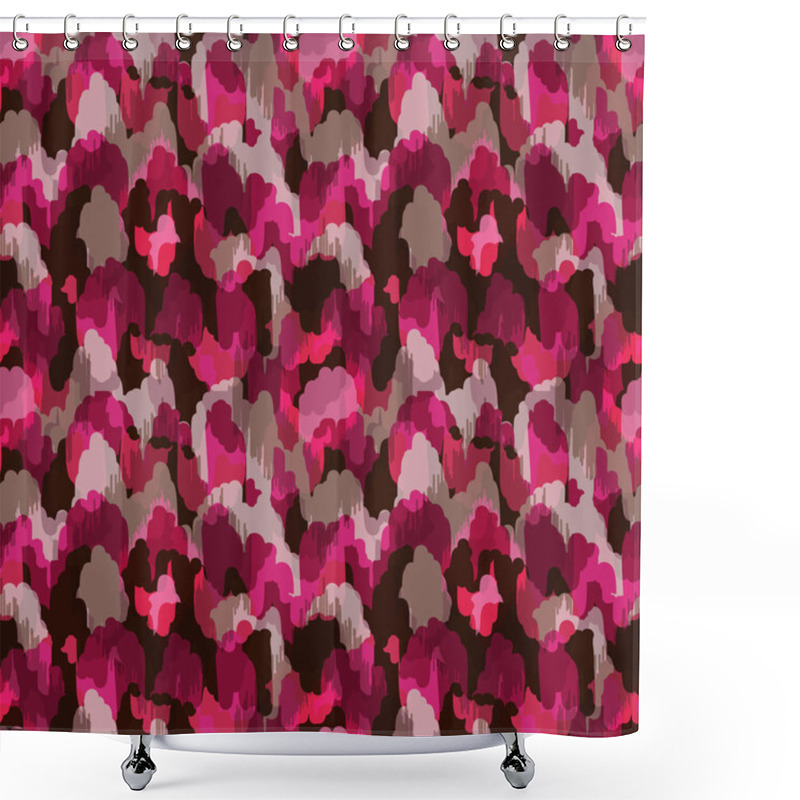 Personality  Abstract Modern Stylish Pink Animal Seamless Web Or Fabric Pattern Shower Curtains