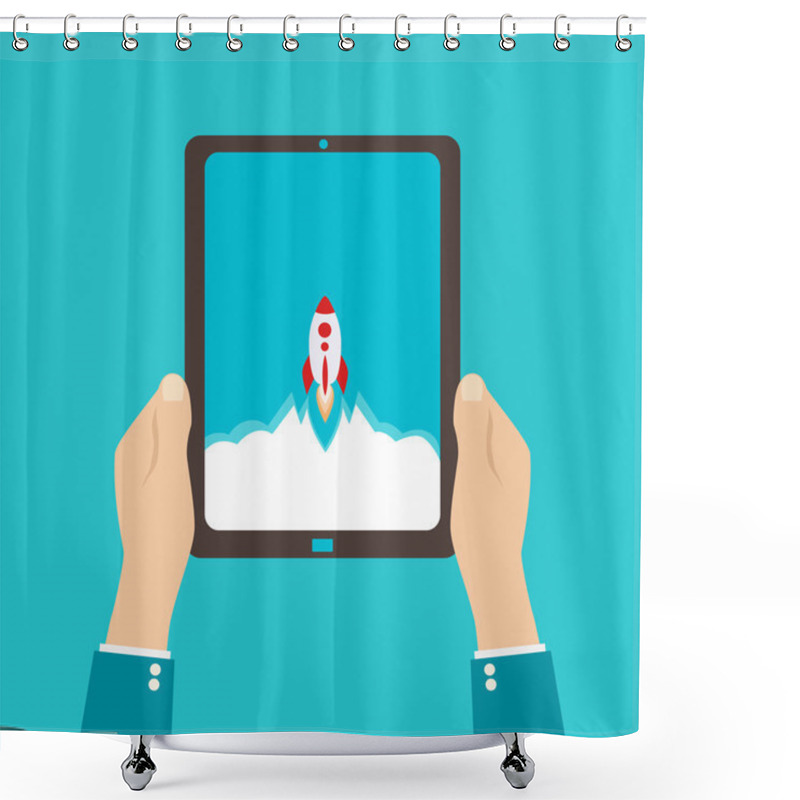 Personality  Start Up Business Concept For Mobile App Development Shower Curtains