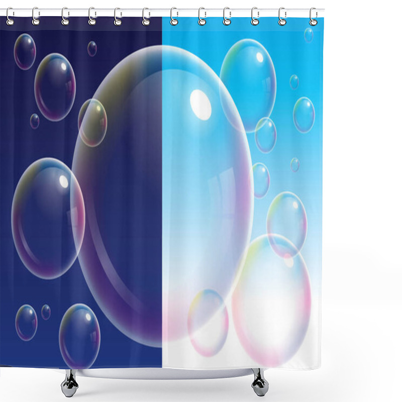 Personality  Soap Bubble, Vector Illustration Eps 10 Shower Curtains