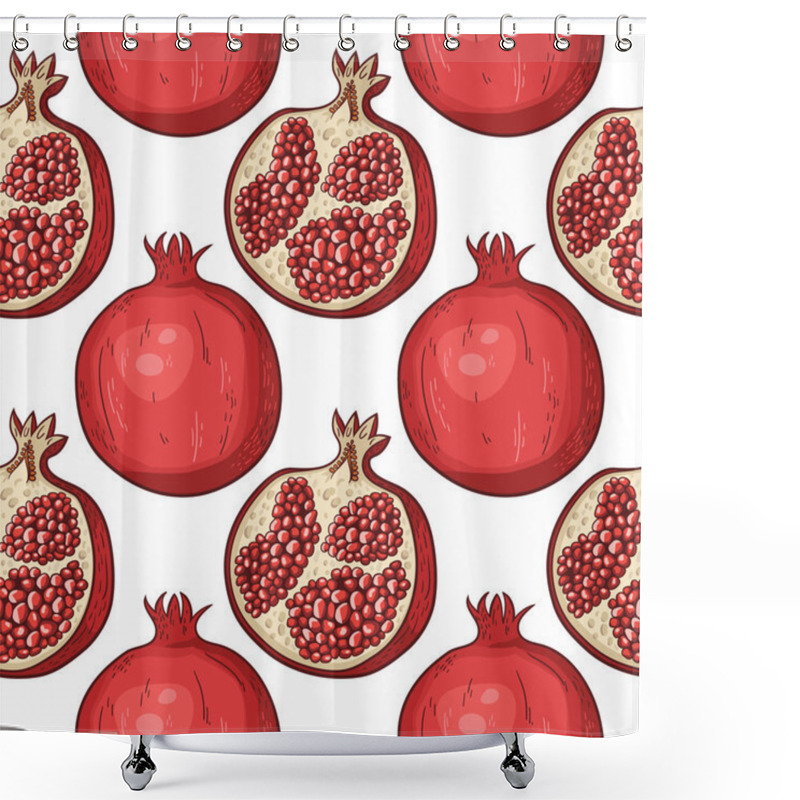 Personality  Pattern With Hand-drawn Pomegranate Shower Curtains