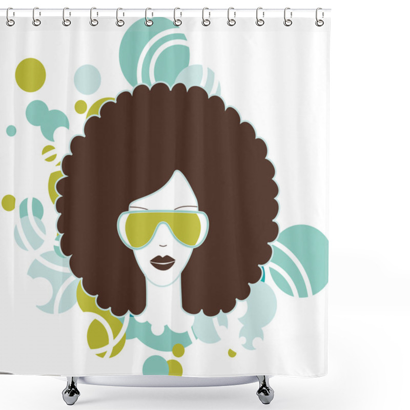 Personality  Afro Woman Shower Curtains