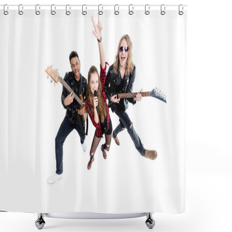 Personality  Rock And Roll Band Shower Curtains