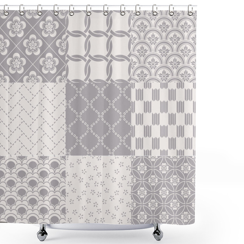 Personality  Geometric Wallpaper Patterns Shower Curtains