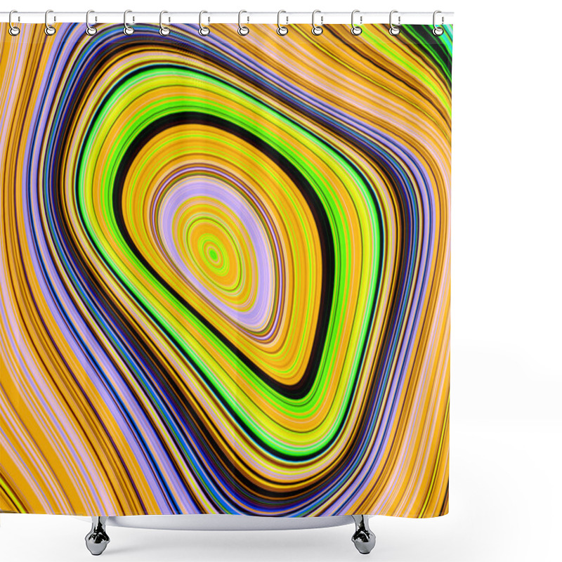 Personality  Abstract Rainbow Layer Stripped Spiral Background Shower Curtains