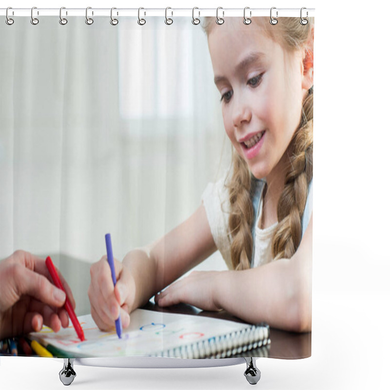 Personality  Mother And Daughter Drawing Shower Curtains