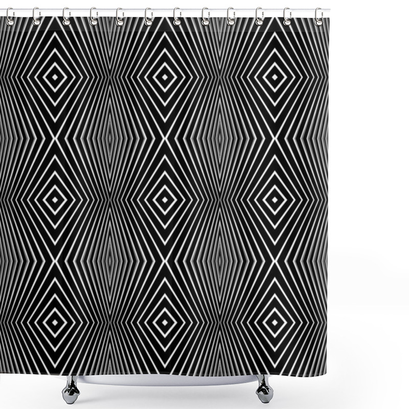 Personality  Seamless Pattern With Geometric Texture. Shower Curtains