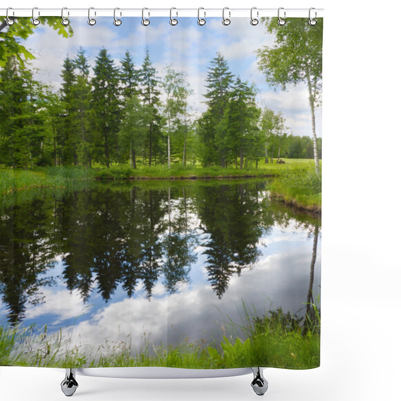 Personality  Forest Lake Shower Curtains