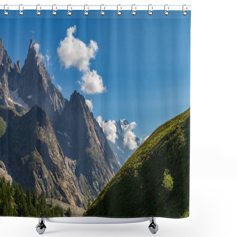 Personality  The Beautiful Alps Of The Group Of Monte Bianco Shower Curtains