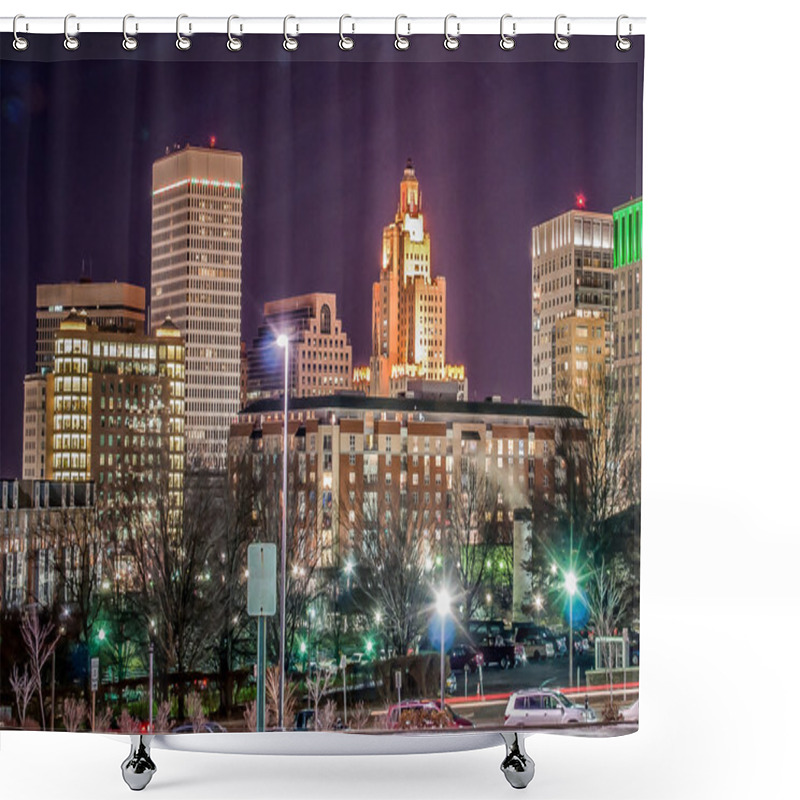 Personality  Evening At Providence During Holiday Season Shower Curtains