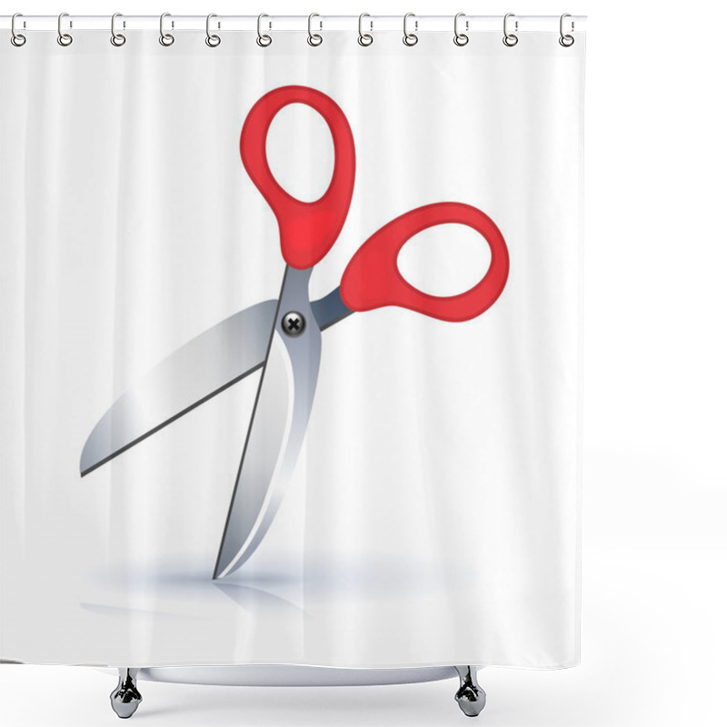 Personality  Scissors Icon Shower Curtains