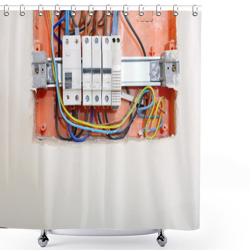 Personality  Electrical Panel Box With Fuses And Contactors Shower Curtains