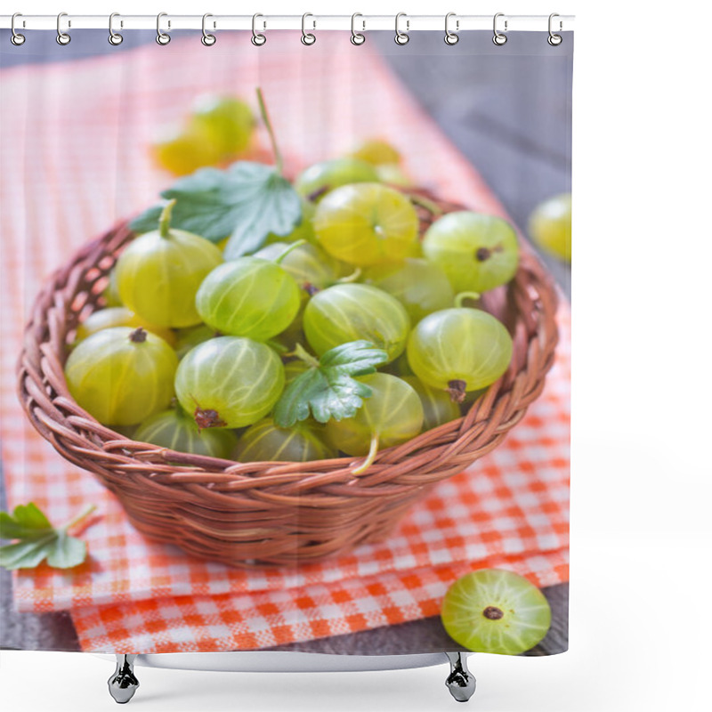 Personality  Gooseberry In Basket Shower Curtains