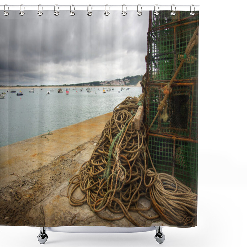 Personality  Fishing Gear Shower Curtains