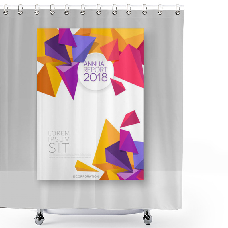 Personality  Modern Booklet With Triangles Shower Curtains