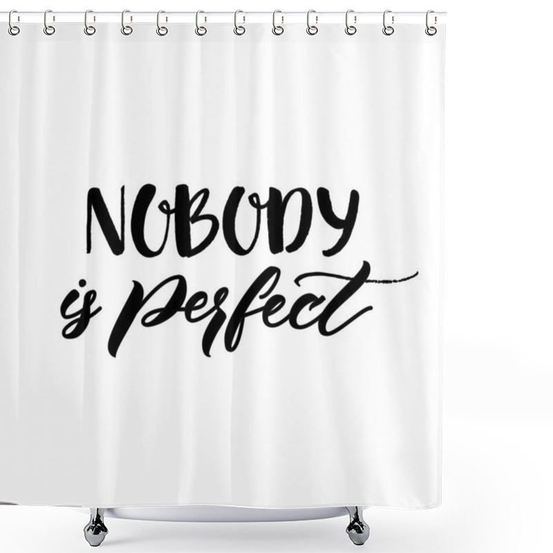 Personality  Black Calligraphy Isolated On White Shower Curtains