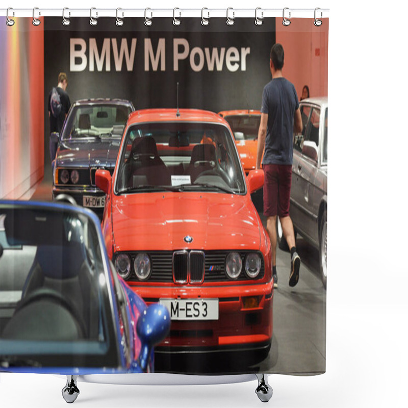 Personality  The BMW Museum In Munich (Bavaria, Germany) Shows The Entire History Of The Cult Brand BMW And Its Motorcycles, Cars And Racing Cars Shower Curtains