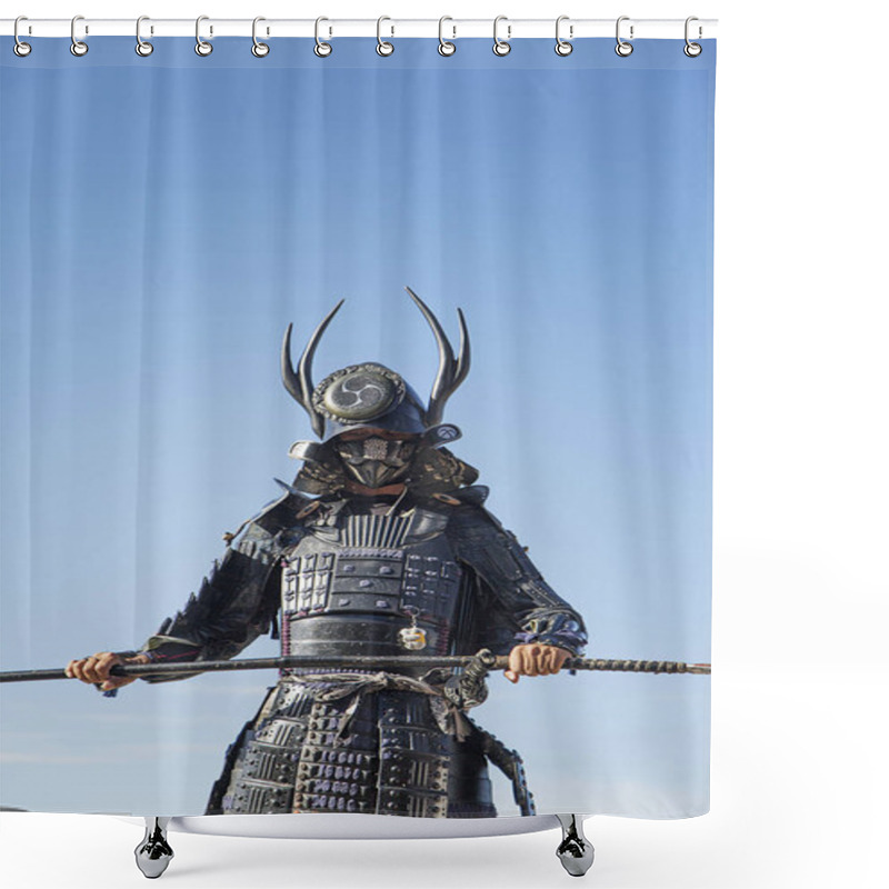 Personality  Samurai Warriors At Itsukushima Shrine  Shower Curtains