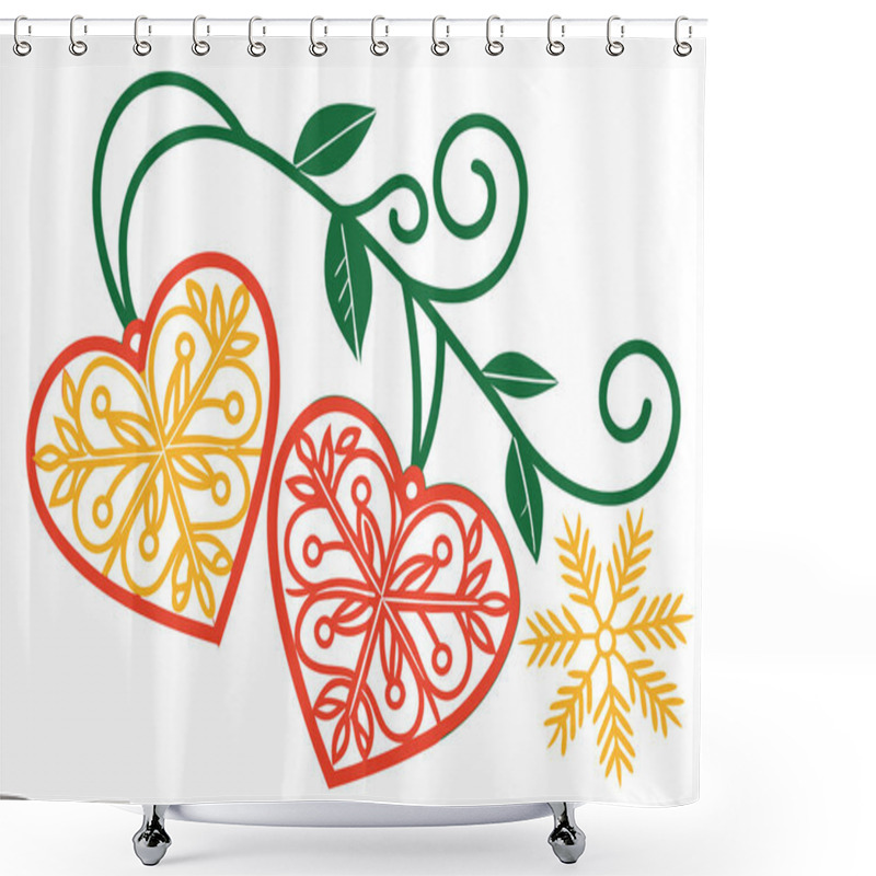 Personality  Add A Festive Touch To Your Valentines Day Projects With This Elegant Vector Line Art Of Peppermint Twine Ties. Perfect For Creative Designs, Romantic Themes, And Holiday Crafts. Watch Now To Spark Your Inspiration With This Unique Art Shower Curtains