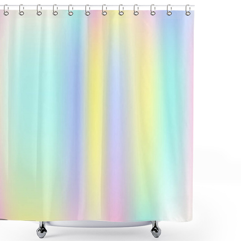 Personality  Holographic Abstract Background. Futuristic Holographic Backdrop With Gradient Mesh. 90s, 80s Retro Style. Pearlescent Graphic Template For Brochure, Banner, Wallpaper, Mobile Screen. Shower Curtains