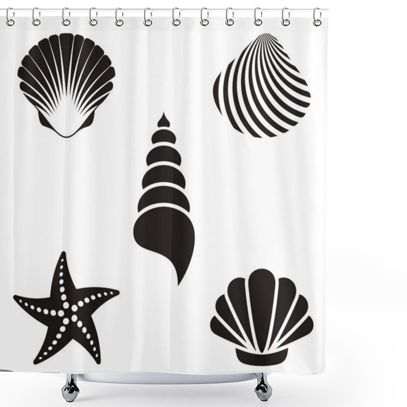 Personality  Sea Shells Shower Curtains