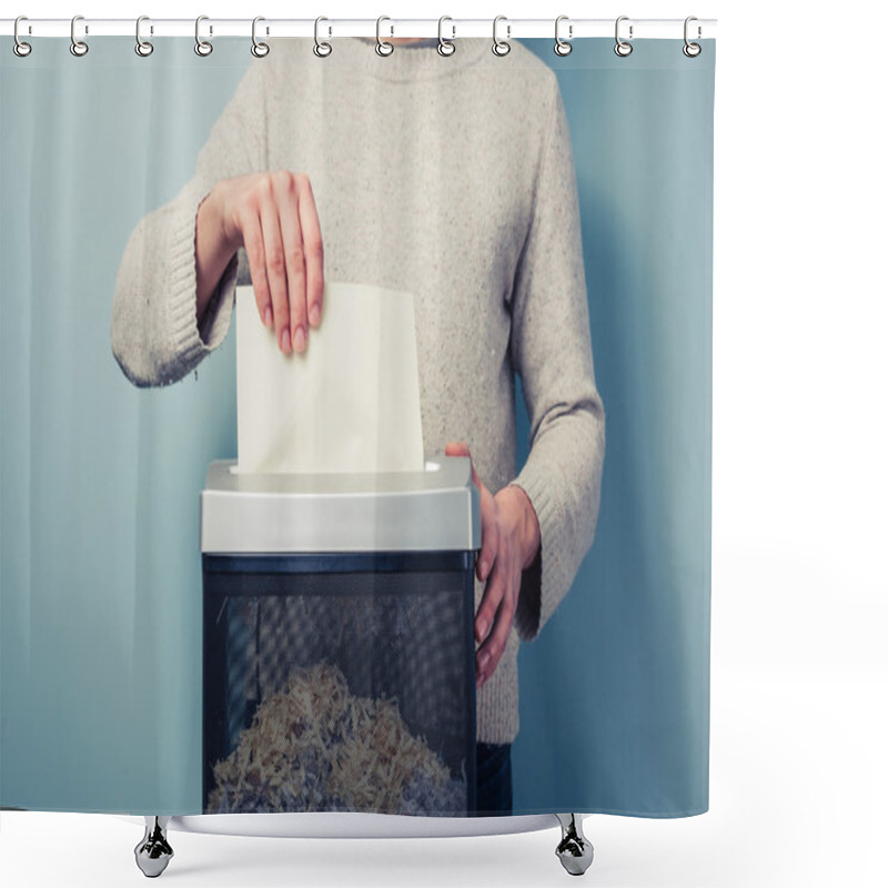 Personality  Man Shredding Shower Curtains