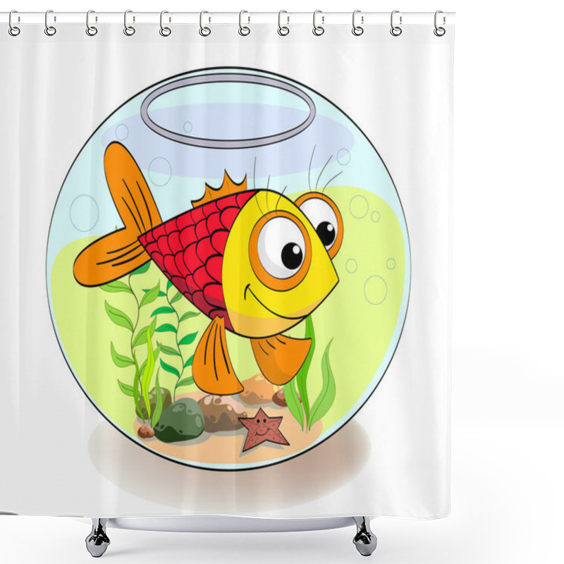 Personality  Fish In Aquarium Shower Curtains