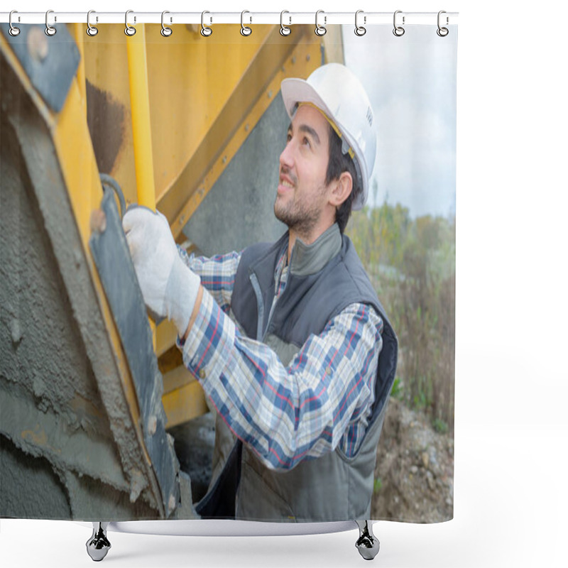 Personality  On Construction Site And Construction Shower Curtains