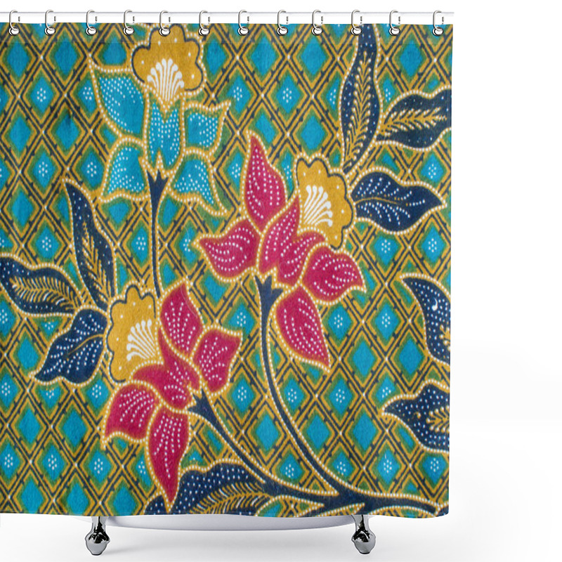 Personality  Beautiful Indonesia Floral Batik Patterns & Motifs Shower Curtains