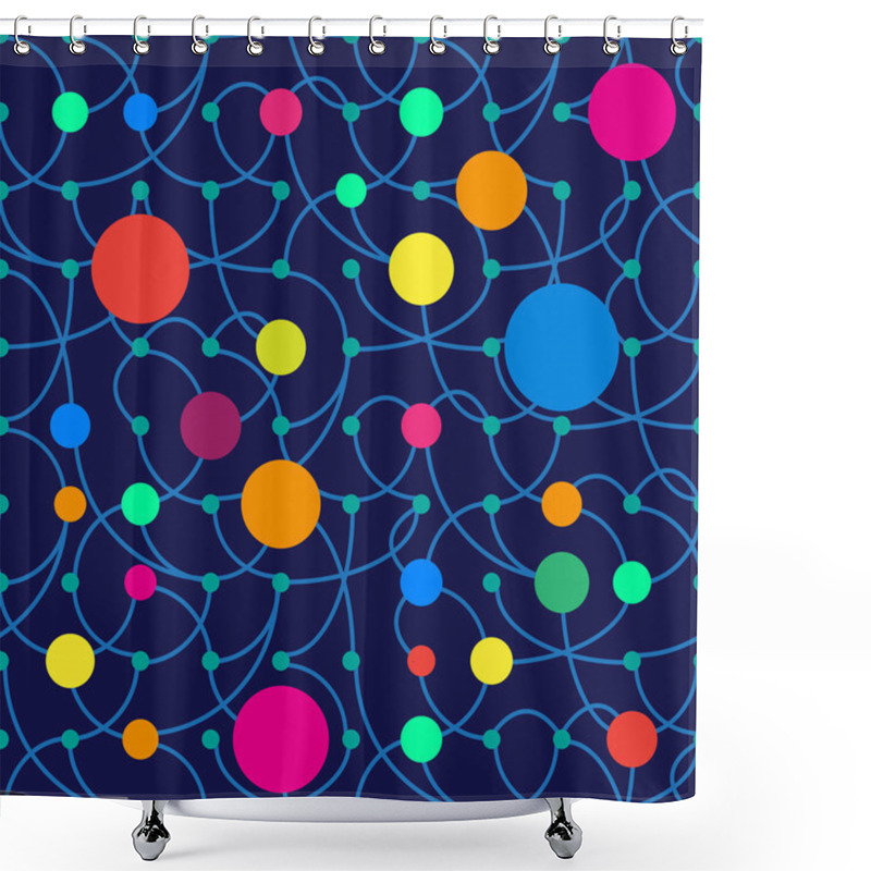 Personality  Abstract Circles Seamless Pattern Shower Curtains