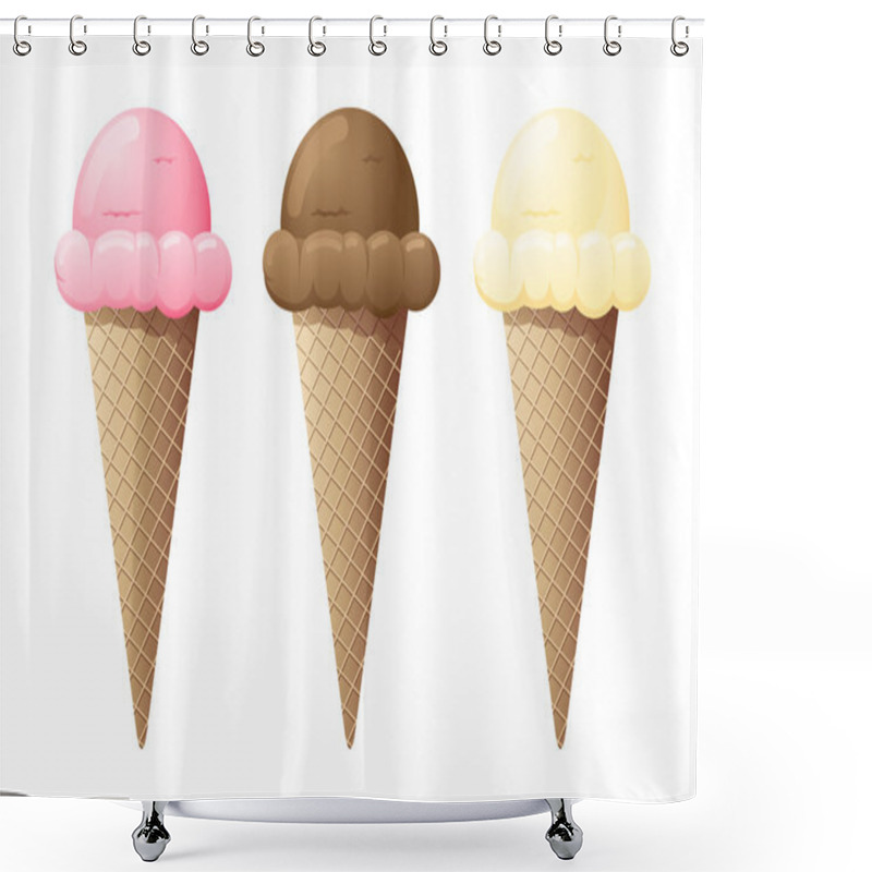 Personality  Ice Cones Shower Curtains