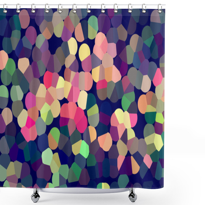 Personality  Colorful Abstract Background With Mosaic Pattern. Modern Dots Background With Mosaic Geometric Abstract Pattern. Abstract Grunge Dot Pattern, Grunge Background, Pattern Design. Colorful Dots Texture. Shower Curtains