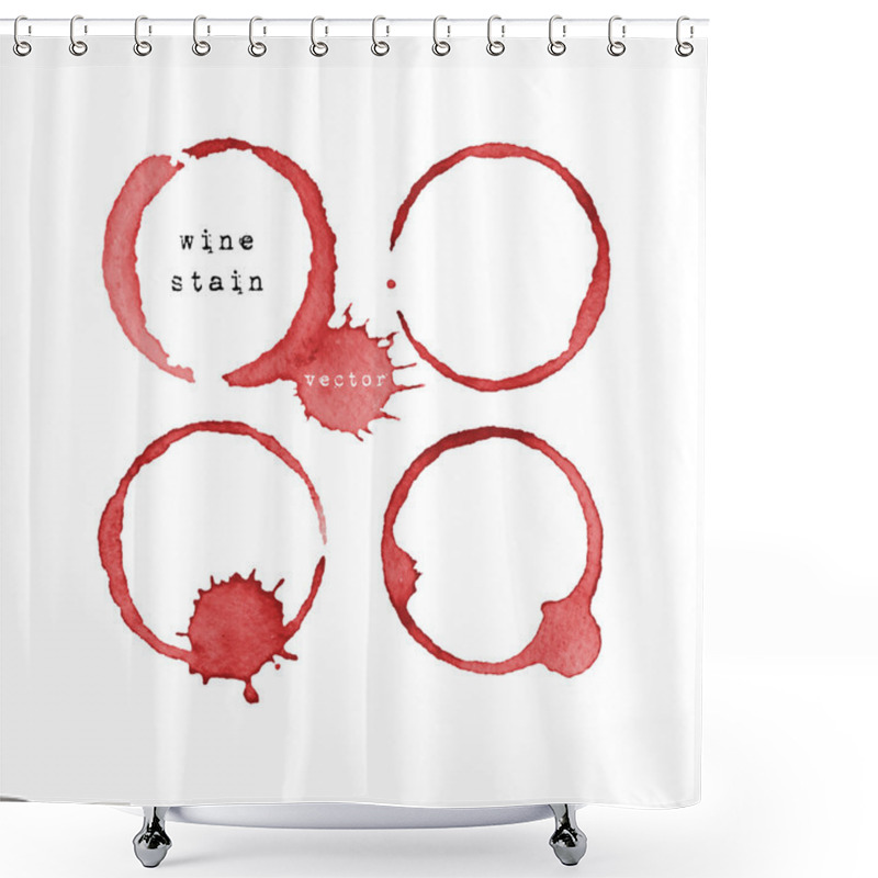 Personality  Four Wine Glass Marks Shower Curtains