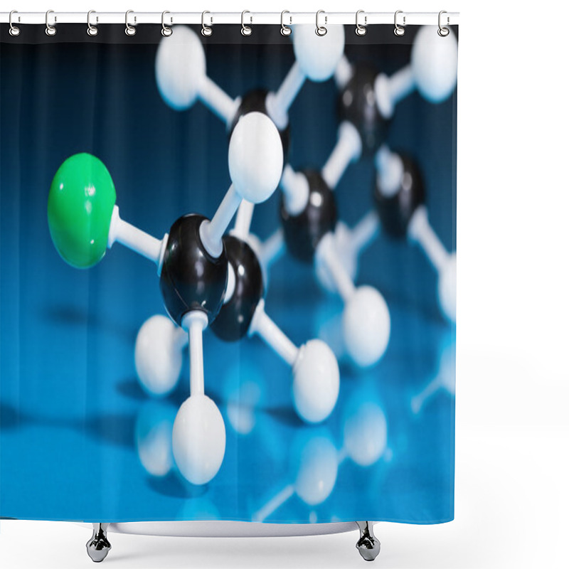 Personality  Model Of Molecular Structure Shower Curtains