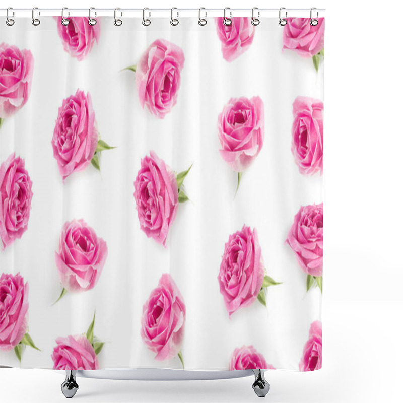 Personality  Pink Roses Background Shower Curtains