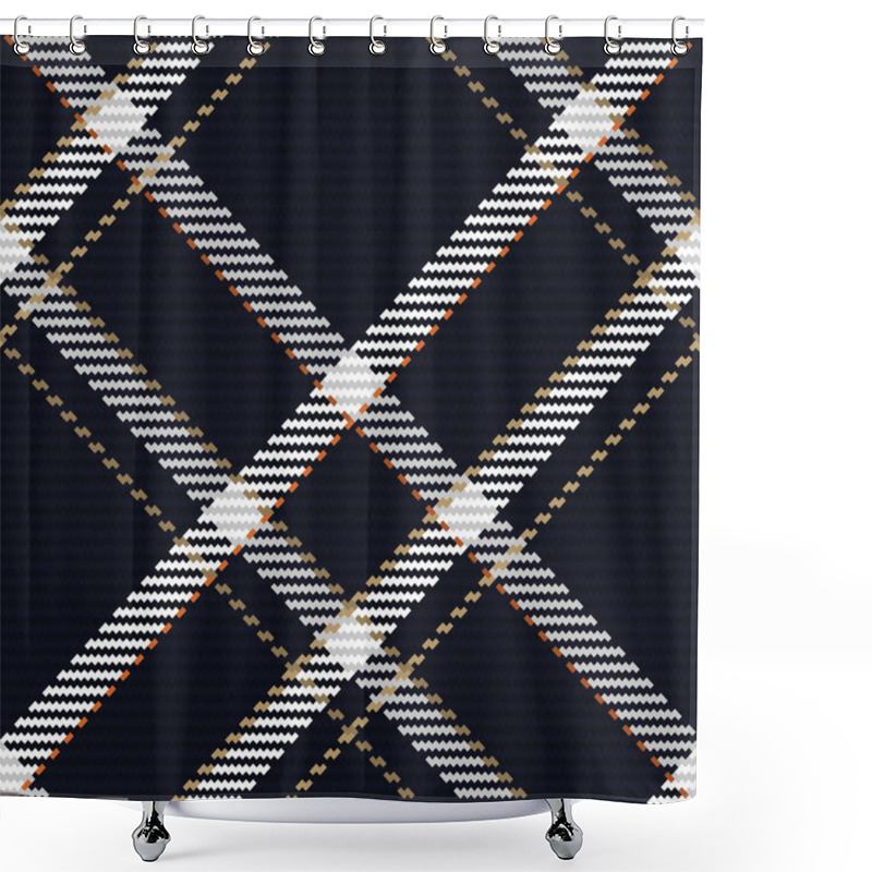 Personality  Seamless Pattern Of Scottish Tartan Plaid. Repeatable Background With Check Fabric Texture. Flat Vector Backdrop Of Striped Textile Print. Shower Curtains