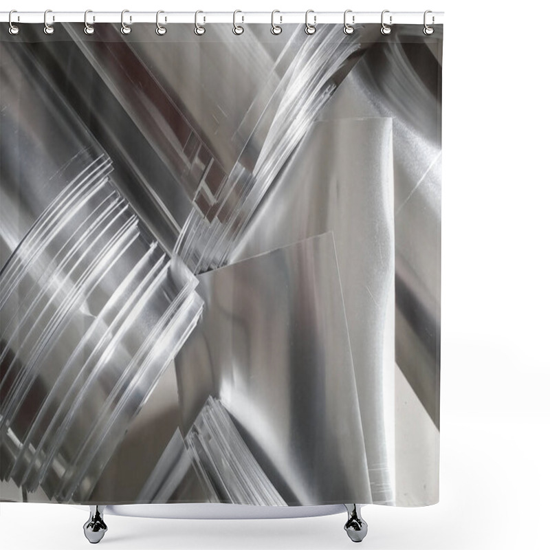 Personality  Industrial Aluminum Metal Pile. Small Pieces Shower Curtains