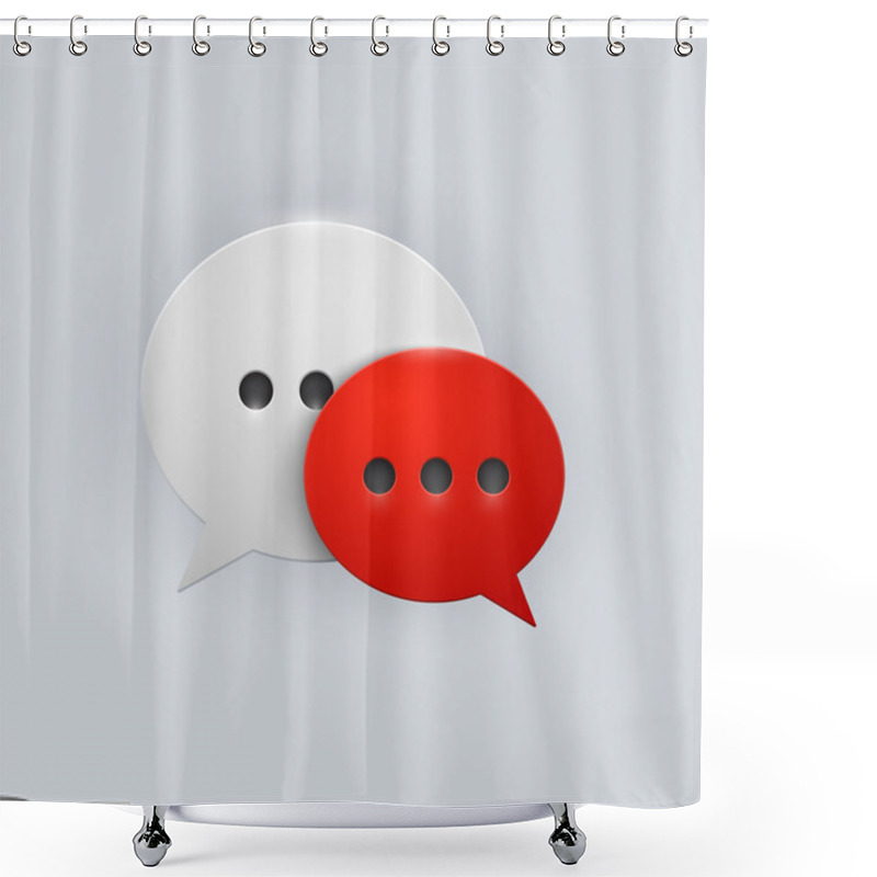 Personality  Shiny Speech Bubble . Shower Curtains