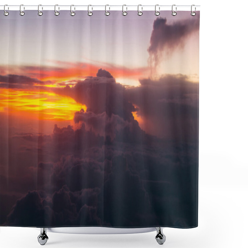 Personality  Impressive Clouds At Sunrise Over Maldives Islands. Soft Focus Shower Curtains