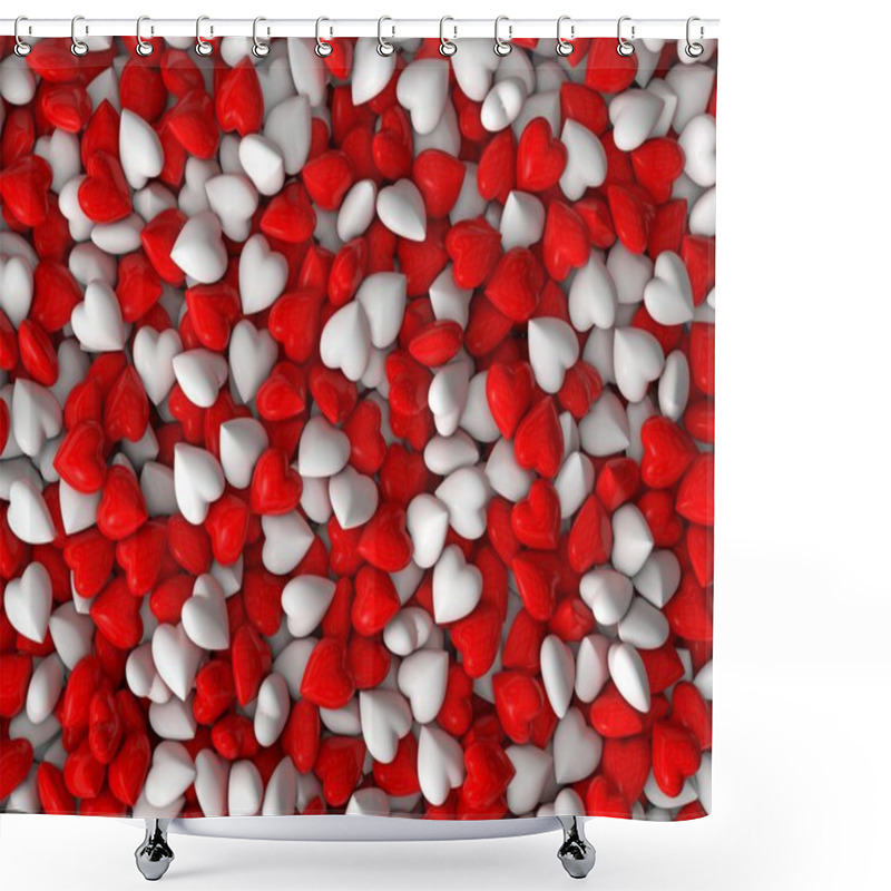 Personality  3d Hearts Shower Curtains