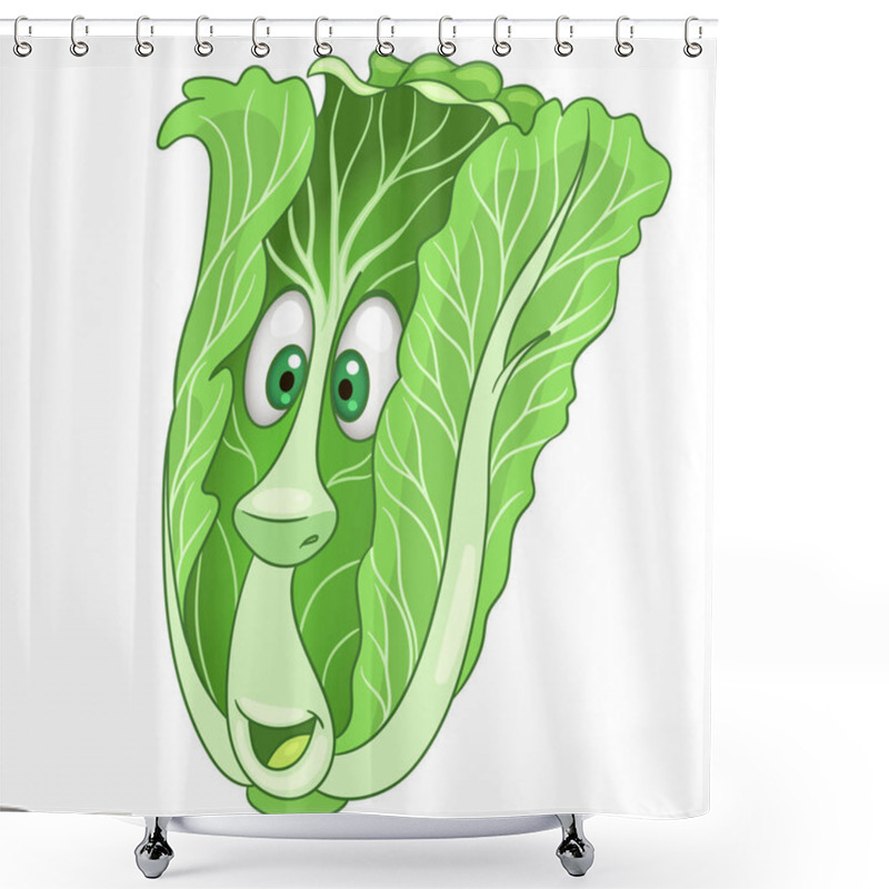 Personality  Cartoon Chinese Cabbage Character Shower Curtains