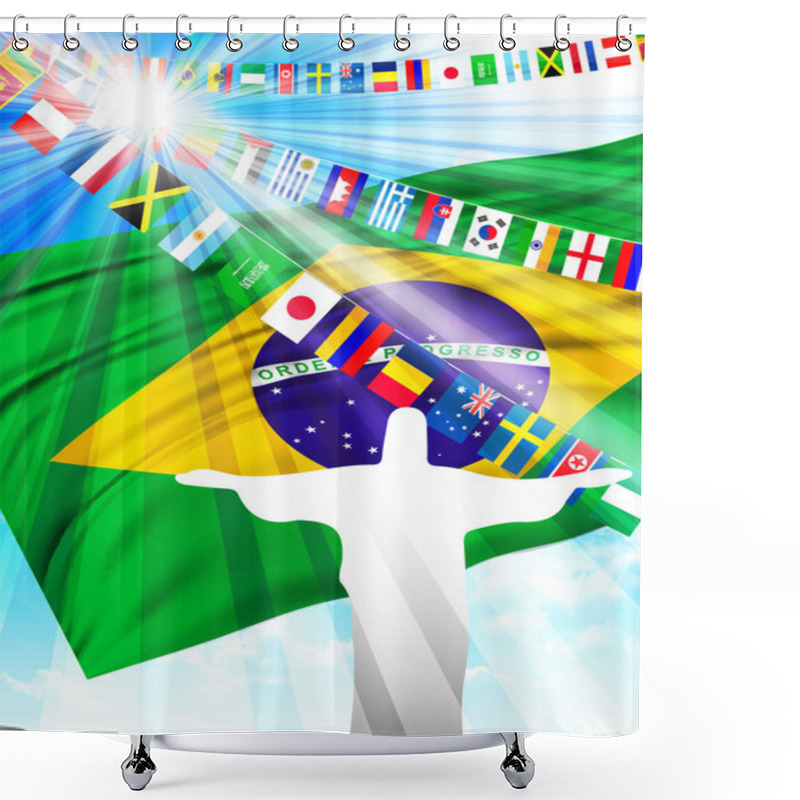 Personality  Rio De Janeiro Brazil Sky Background Shower Curtains