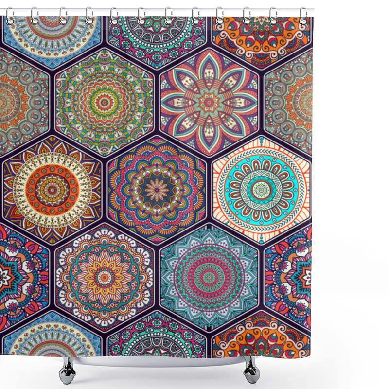 Personality  Ethnic Floral Seamless Pattern Shower Curtains