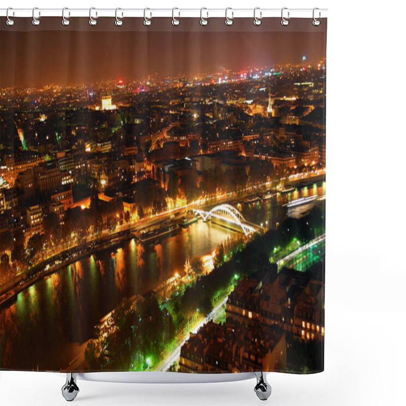 Personality  View Of Paris From Eiffel Tower At Night Shower Curtains