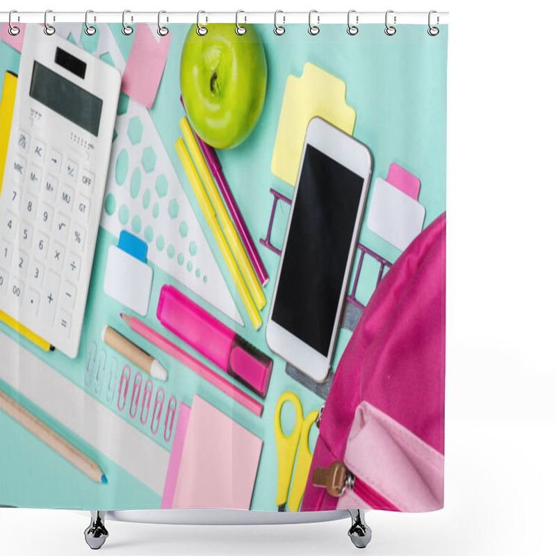 Personality  Various School Supplies Shower Curtains