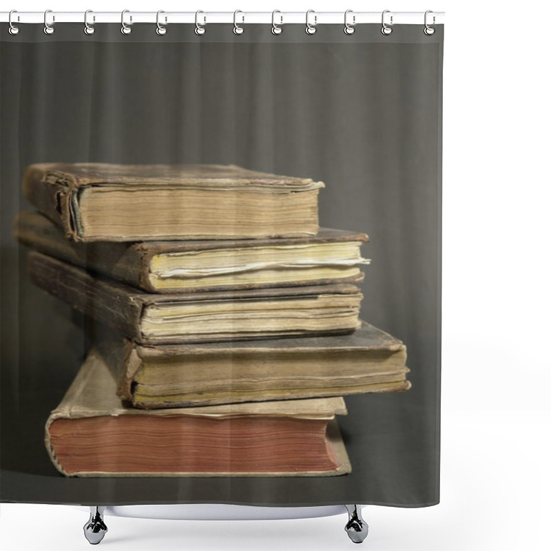 Personality  Stack Of Historic Books Shower Curtains