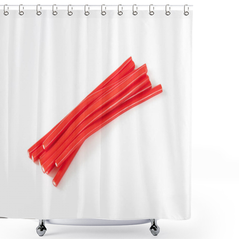 Personality  Soft Strawberry Candy Sticks Shower Curtains